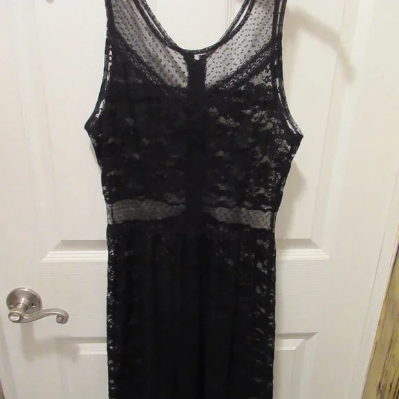 Royal Bones / Daang Goodman Black Lace Slip Dress, Medium Hot Topic - Picture 4 of 11